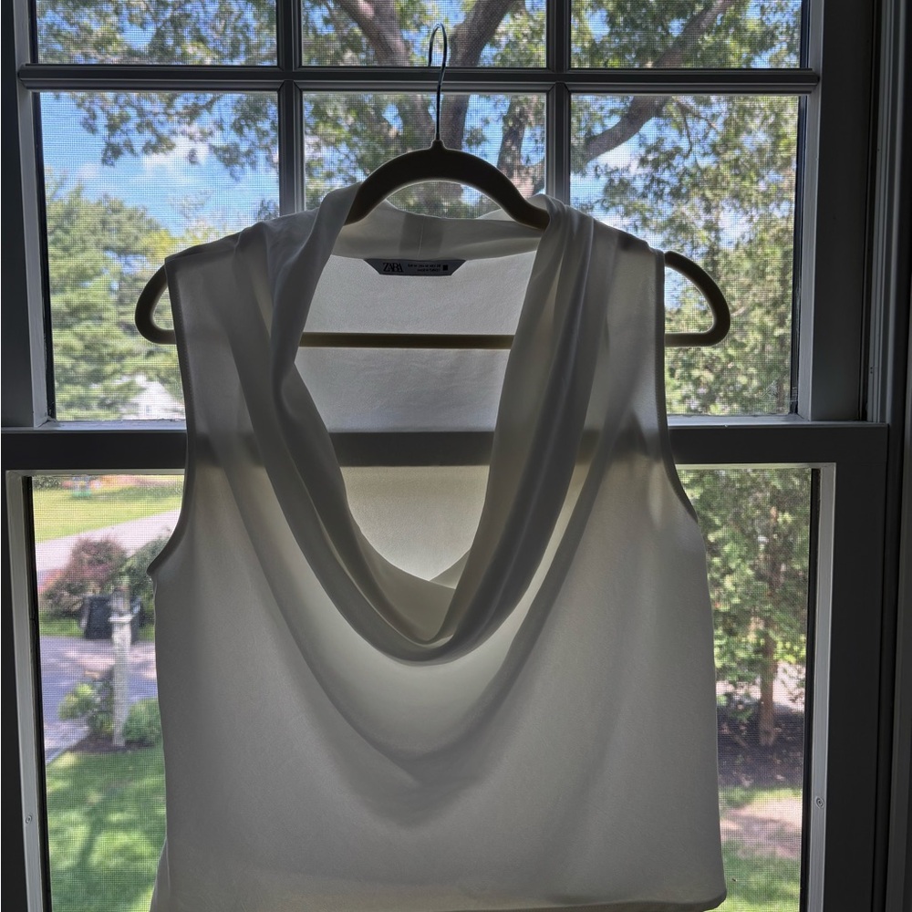 Zara Cream Sleeveless Top